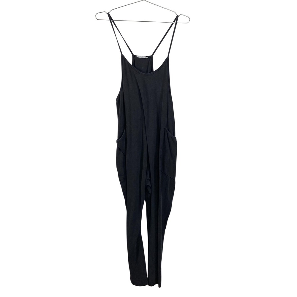 Tahulah Jumpsuit Womens Small Black Harem Pocket Relaxed Fit Romper Pants Slouch